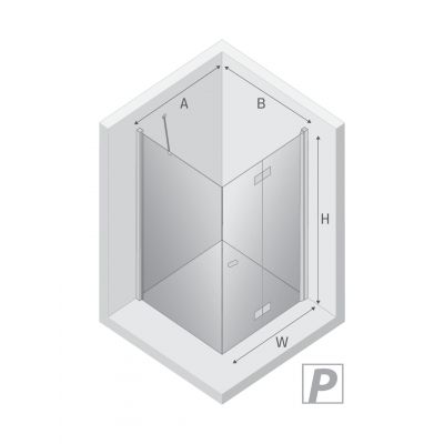 Kabina prysznicowa 100x100 cm kwadratowa grafitowy szczotkowany/szkło przezroczyste K2238 New Trendy New Soleo Gunmetal Brushed