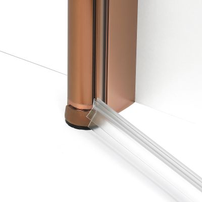 Kabina prysznicowa 80x80 cm kwadratowa miedź szczotkowany/szkło przezroczyste K2288 New Trendy New Soleo Copper Brushed