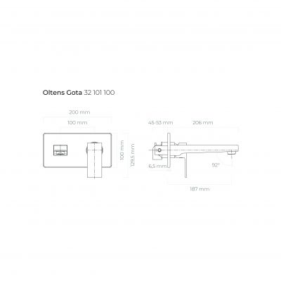 Bateria umywalkowa podtynkowa chrom 32101100 Oltens Gota