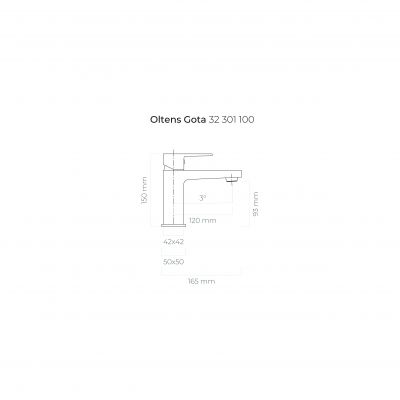 Bateria umywalkowa stojąca chrom 32301100 Oltens Gota