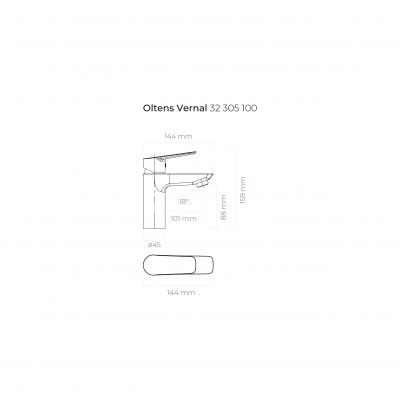 Bateria umywalkowa stojąca chrom 32305100 Oltens Vernal