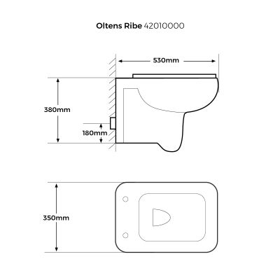 Miska WC z deską wolnoopadającą 42010000 Oltens Ribe