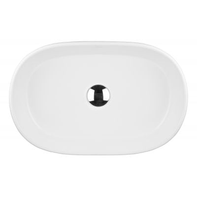 Umywalka 55x34 cm owalna nablatowa biała 40811000 Oltens Lom
