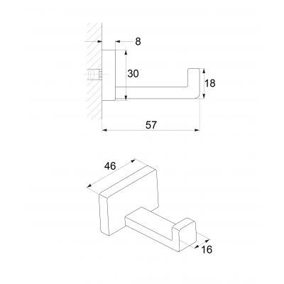 Omnires Darling DA70110GL wieszak