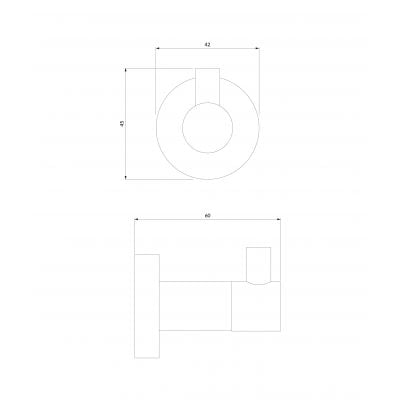 Omnires Modern Project MP60110GLB wieszak