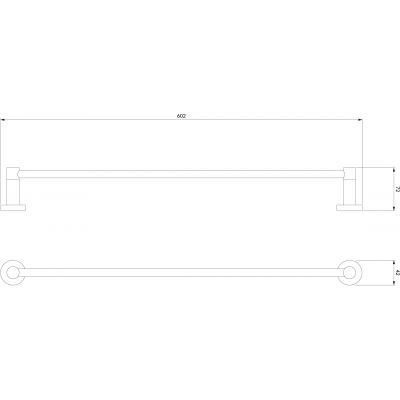 Omnires Modern Project MP60216GLB wieszak na ręcznik