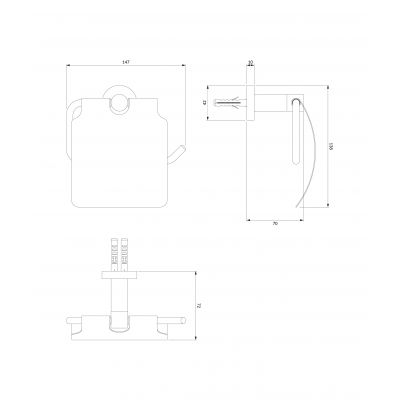 Uchwyt na papier toaletowy chrom MP60520CR Omnires Modern Project