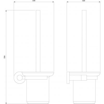 Omnires Modern Project MP60620BL szczotka toaletowa