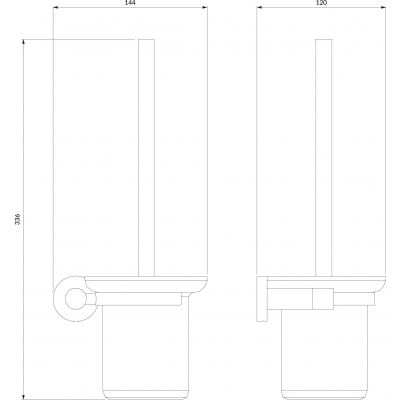 Omnires Modern Project MP60620CR szczotka toaletowa
