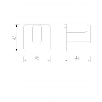 Wieszak na ręcznik czarny NL80115BL Omnires Nelson