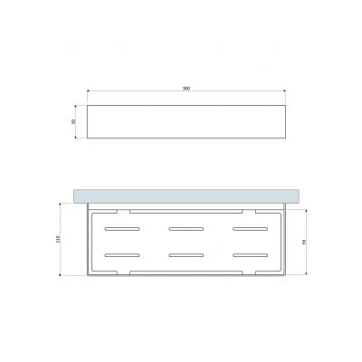 Koszyk łazienkowy złoty UN10335GLB Omnires Uni