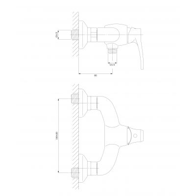 Omnires Art Deco AD5140ORB bateria prysznicowa