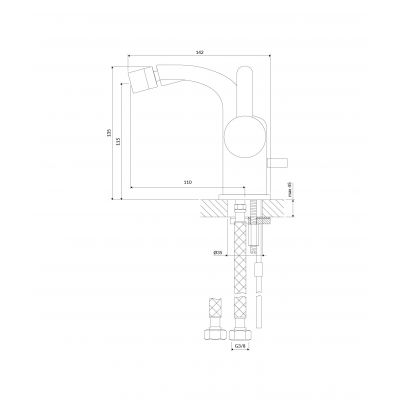 Omnires Darling DA5020GL bateria bidetowa