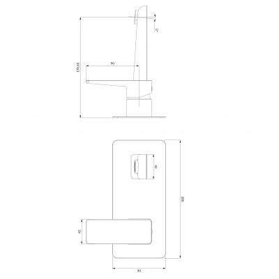 Omnires Parma PM7415BL bateria umywalkowa