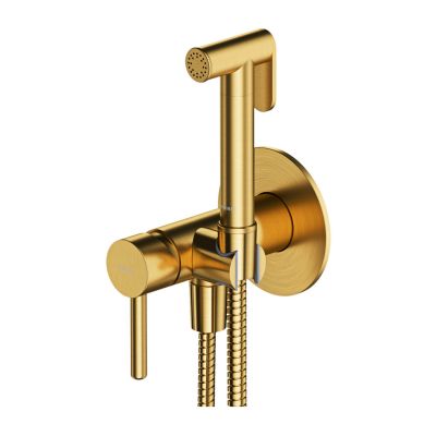 Bateria bidetowa z zestawem prysznicowym podtynkowa złota SYSYBI2GLB Omnires Y