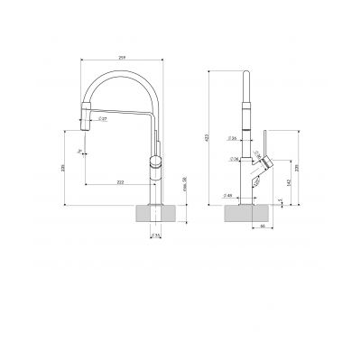 Bateria kuchenna stojąca czarna VI6350BLBL Omnires Vita