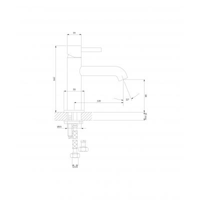 Bateria umywalkowa stojąca miedź Y1210NCPB Omnires Y