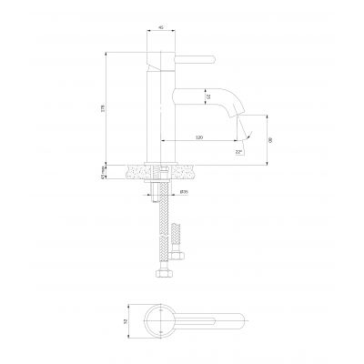 Bateria umywalkowa stojąca chrom Y1210STCR Omnires Y