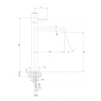 Omnires Y Y1212GLB bateria umywalkowa