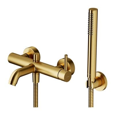 Bateria wannowo-prysznicowa ścienna złota Y1231GLB Omnires Y