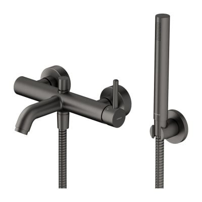 Bateria wannowo-prysznicowa ścienna grafitowa Y1231GR Omnires Y