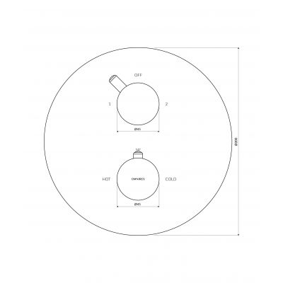 Bateria wannowo-prysznicowa podtynkowa z termostatem Y1236RONI Omnires Y