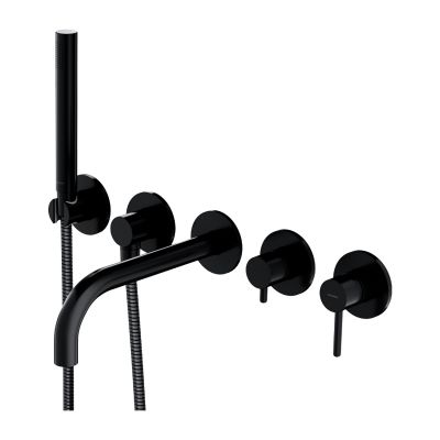 Bateria wannowo-prysznicowa podtynkowa czarna Y12371BL Omnires Y