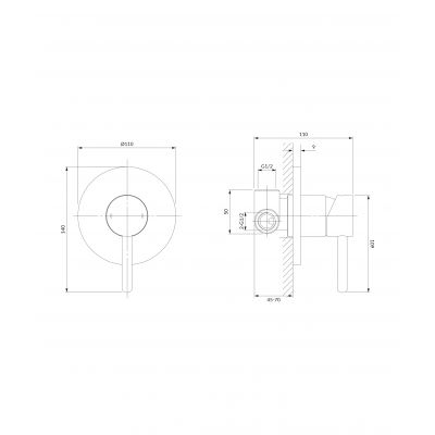 Omnires Y Y1245GLB bateria prysznicowa