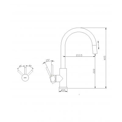 Bateria kuchenna stojąca inox Y1255IN Omnires Y