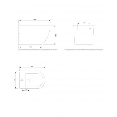 Bidet wiszący biały OTTAWABIBP Omnires Ottawa