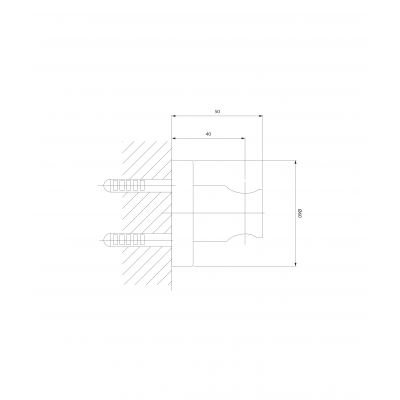 Uchwyt prysznicowy 8873ABSB Omnires