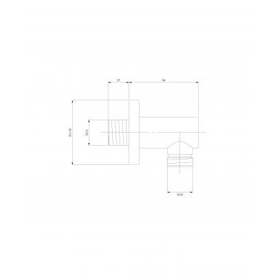 Omnires S008WM przyłącze kątowe biały