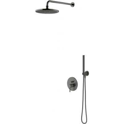 Zestaw prysznicowy podtynkowy z deszczownicą grafitowy SYSY35GR Omnires Y