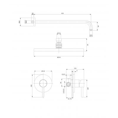 Omnires Y SYSY36GR zestaw podtynkowy