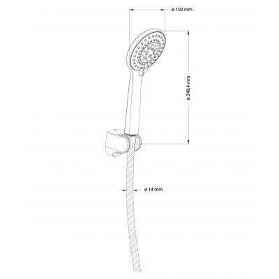 Omnires Yosemite YOSEMITEPCR zestaw prysznicowy