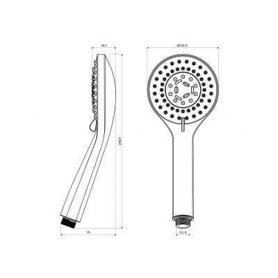 Omnires Yosemite YOSEMITERBL słuchawka prysznicowa