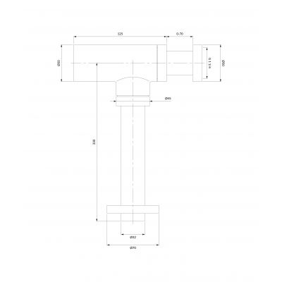 Omnires A186CPB syfon do umywalki butelkowy