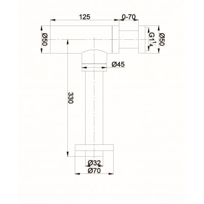 Omnires A186GLB syfon do umywalki butelkowy złoty