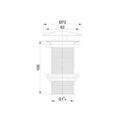 Omnires A82CR korek do umywalki chrom