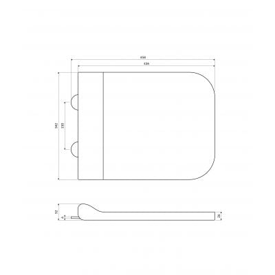 Deska sedesowa wolnoopadająca biały FONTANADEBP Omnires Fontana