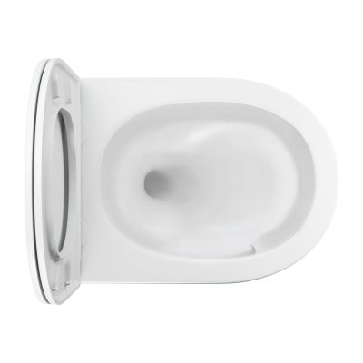Miska WC z deską wolnoopadającą wisząca bez kołnierza spłukiwanie wirowe biały mat OTTAWACSPMWBM Omnires Ottawa
