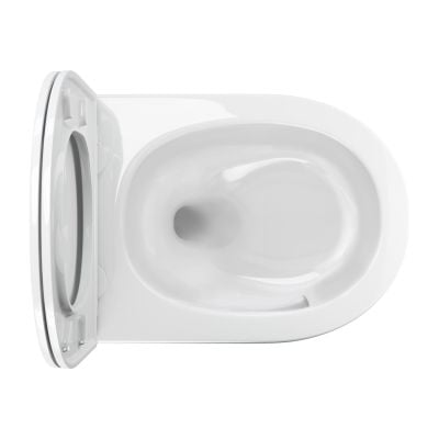 Miska WC z deską wolnoopadającą wisząca bez kołnierza spłukiwanie wirowe biały połysk OTTAWACSPMWBP Omnires Ottawa