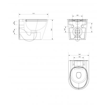 Miska WC z deską wolnoopadającą TAMPAMWBP Omnires Tampa
