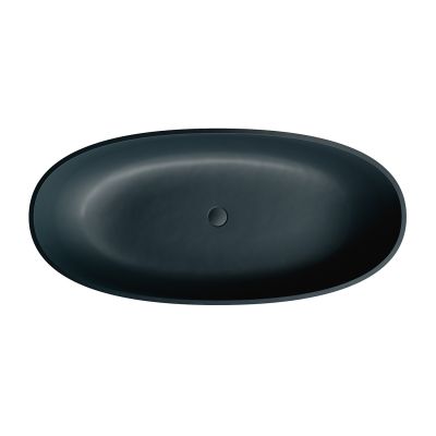 Wanna wolnostojąca 160x75 cm owalna czarny SHELLWWBLV Omnires Shell M+