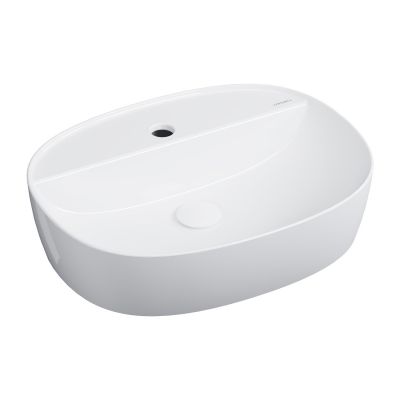 Umywalka 51x39 cm owalna nablatowa biała ATLANTA505BP Omnires Atlanta