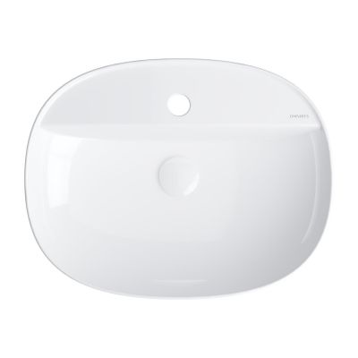 Umywalka 51x39 cm owalna nablatowa biała ATLANTA505BP Omnires Atlanta