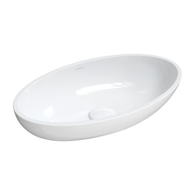 Umywalka 51x30 cm owalna nablatowa biała CreteBP Omnires M+