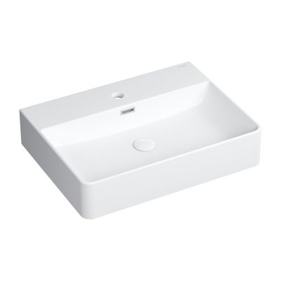 Umywalka 60x43 cm prostokątna nablatowa biała GARLAND600BP Omnires Garland