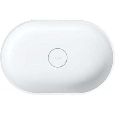 Umywalka 55x36 cm owalna nablatowa biała OVOUNBM Omnires Ovo M+