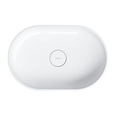 Umywalka 55x36 cm owalna nablatowa biała OVOUNBP Omnires Ovo M+